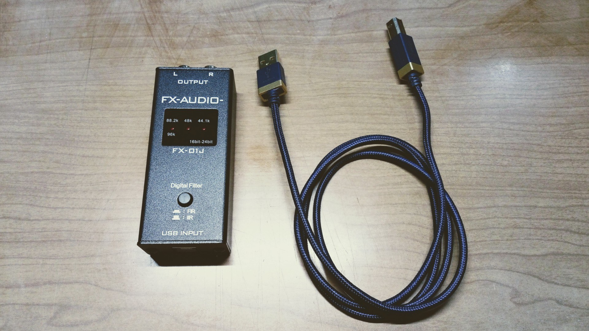 FX-01J TYPE-Bとオーディオ用USBケーブル